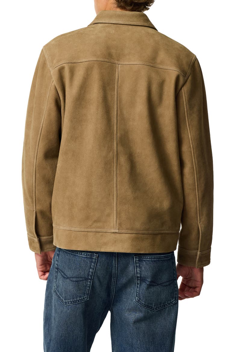 Waitomo Caves Sueded Leather Jacket, Alternate, color, TAUPE