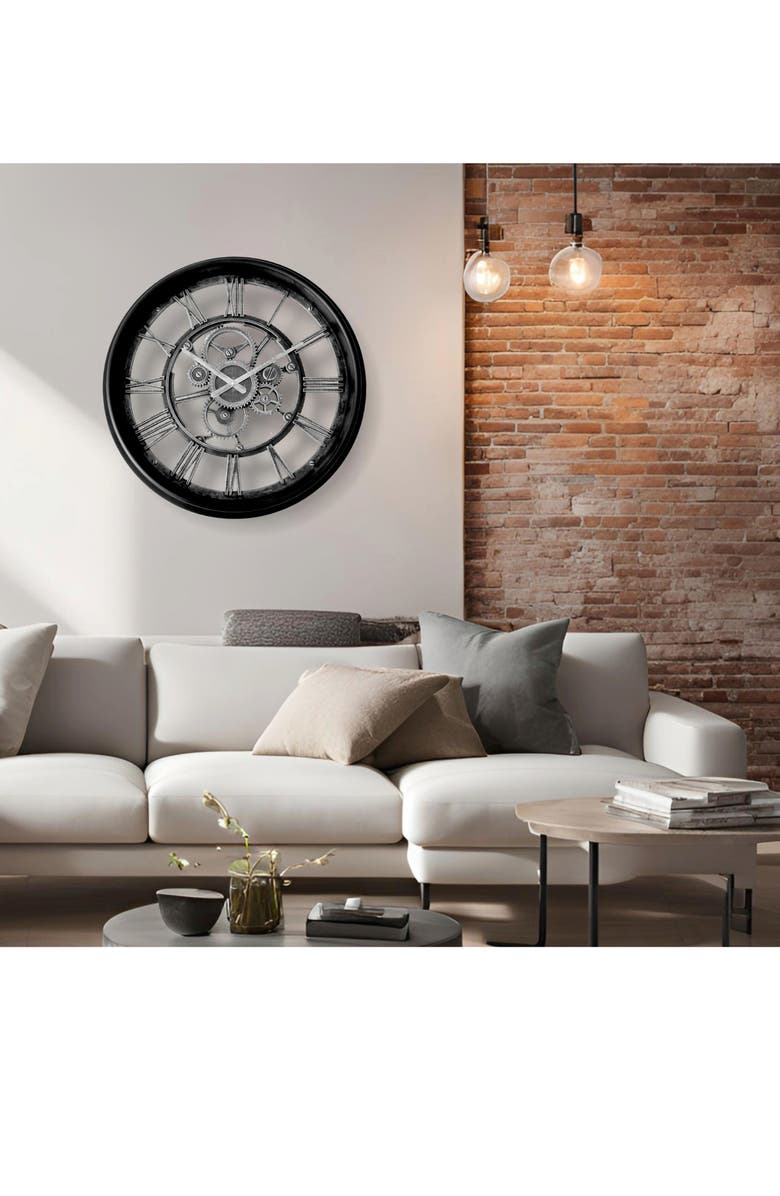 Westclox Gears 20 Inch Wall Clock, Alternate, color, Black