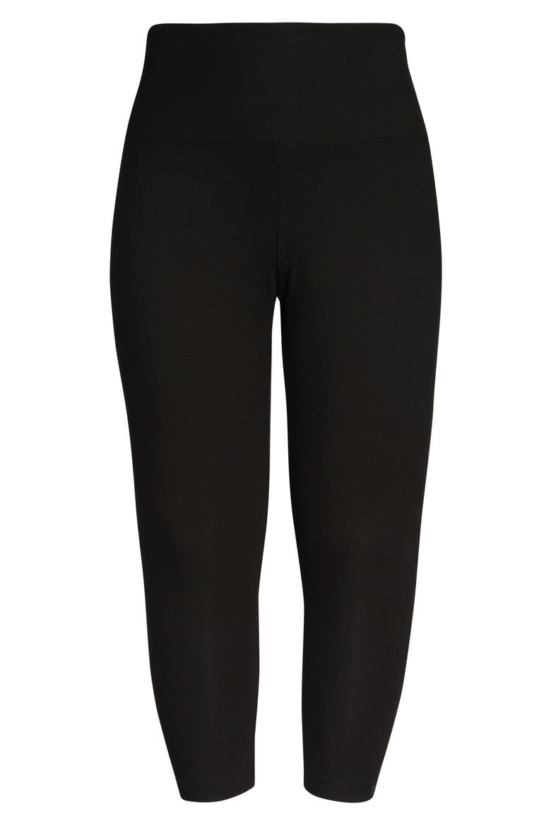 'Lyssentials Crop Leggings, Alternate, color, BLACK