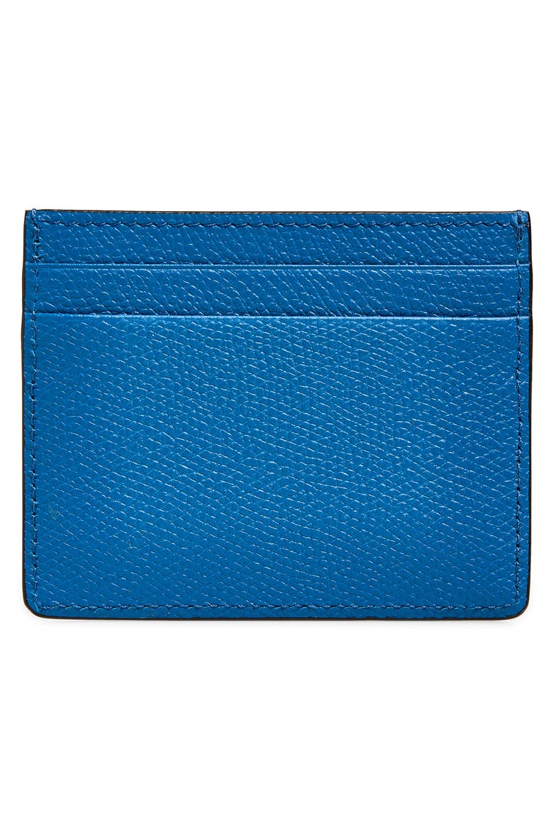 VLOGO Signature Leather Card Case, Alternate, color, MARINE