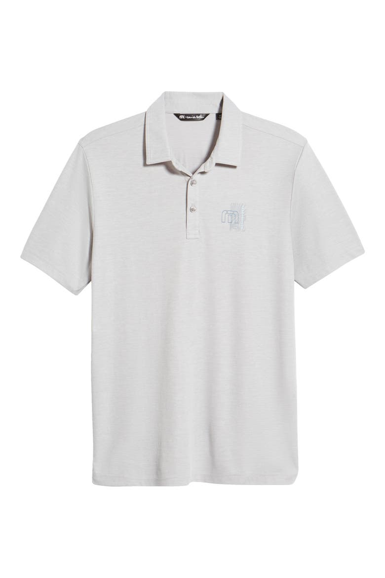 Yeah Yeah Bay Print Cotton Blend Golf Polo, Alternate, color, HEATHER LIGHT GREY