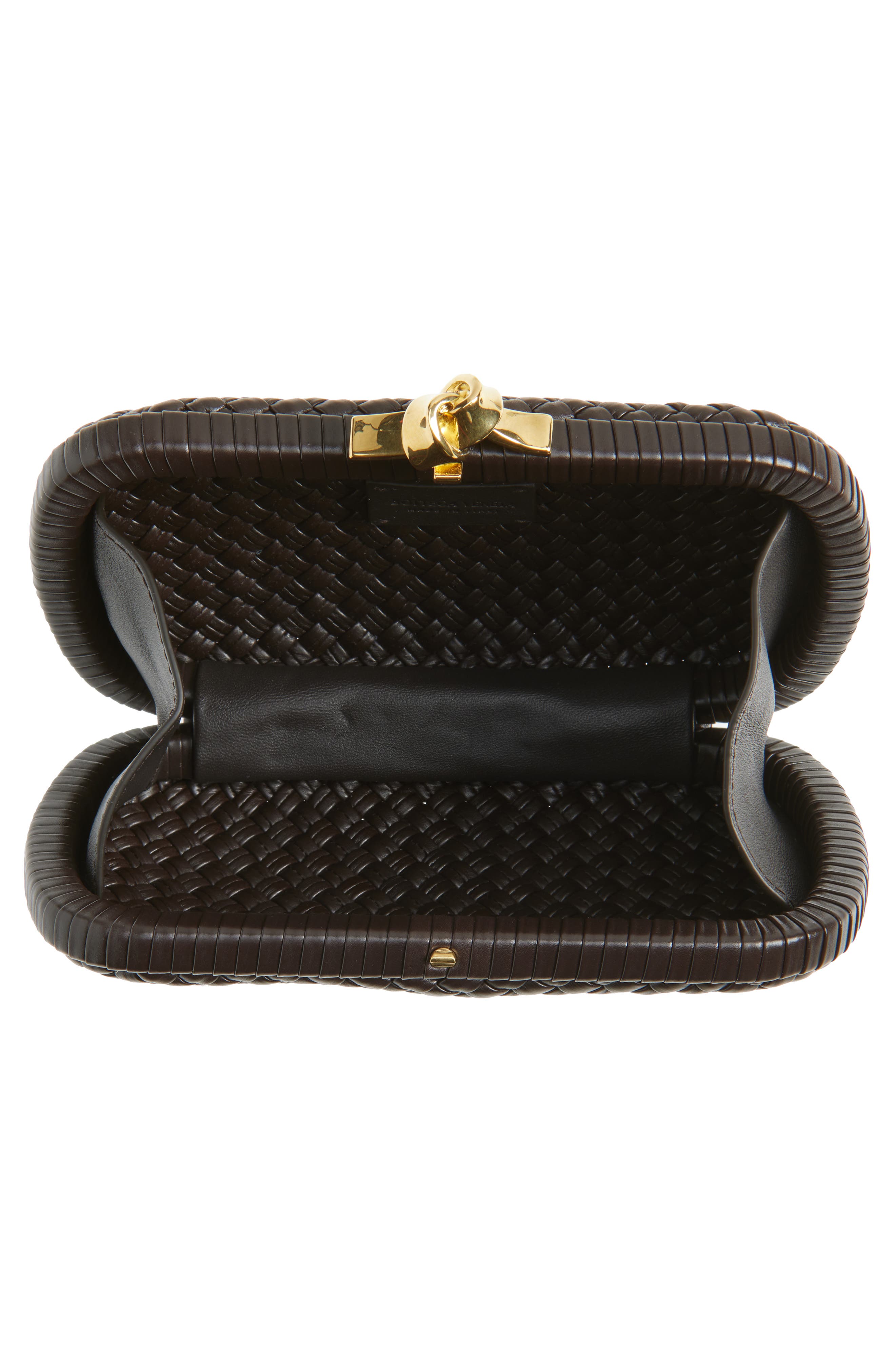 Bottega Veneta Intreccio Minaudière Clutch, Alternate, color, Fondant-Brass V