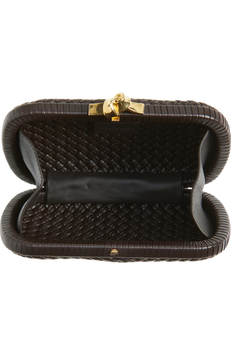 Bottega Veneta Intreccio Minaudière Clutch, Alternate, color, Fondant-Brass V