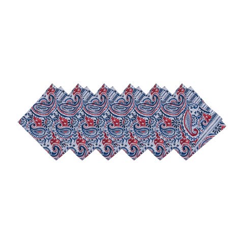 Americana Paisley Set of 6 Cloth Napkins