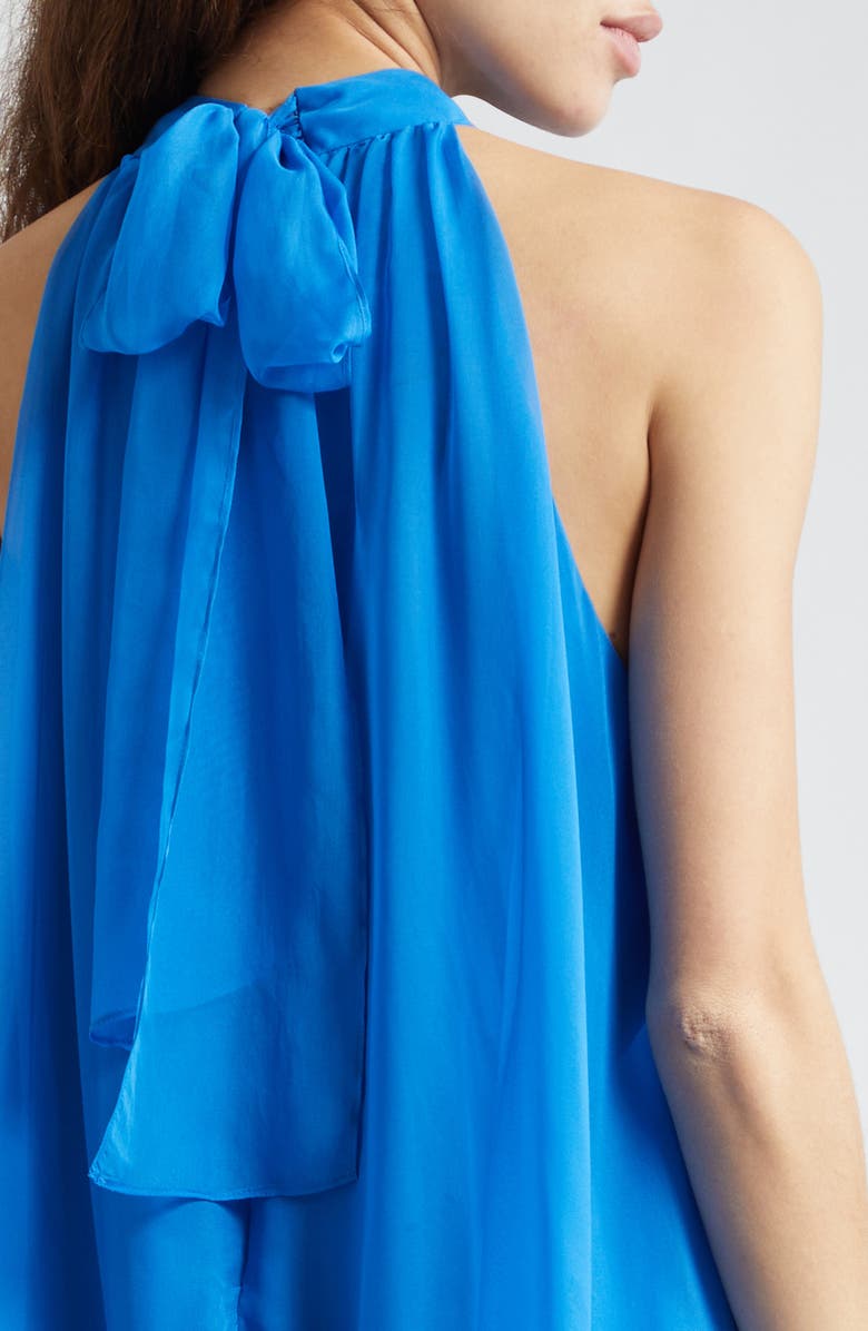 Alice + Olivia Erna Ruffle Hem Minidress, Alternate, color, French Blue