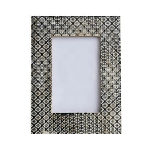 Storied Home Handmade Glass And Resin Photo Frame, Gray