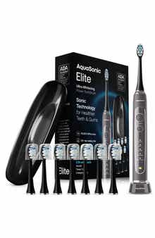 AQUASONIC Elite Rechargeable Electric Toothbrush Set