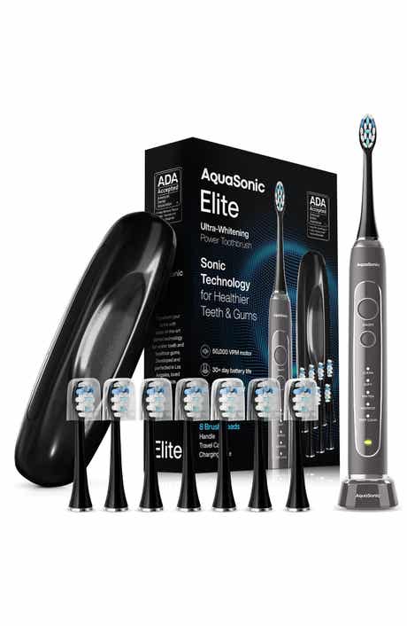 AQUASONIC Elite Rechargeable Electric Toothbrush Set