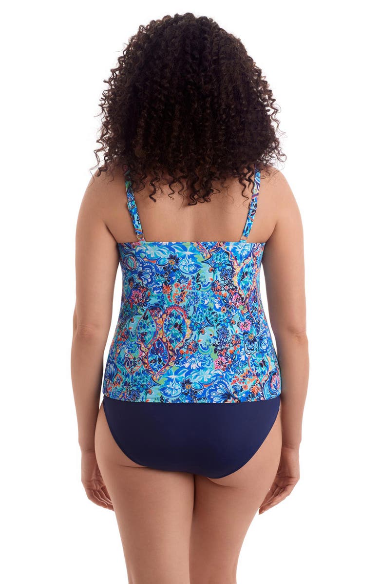 ShapeSolver Classic Mastectomy Tankini Swimsuit Top, Alternate, color, Bombay