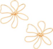 NORDSTROM RACK Open Flower Wire Stud Earrings