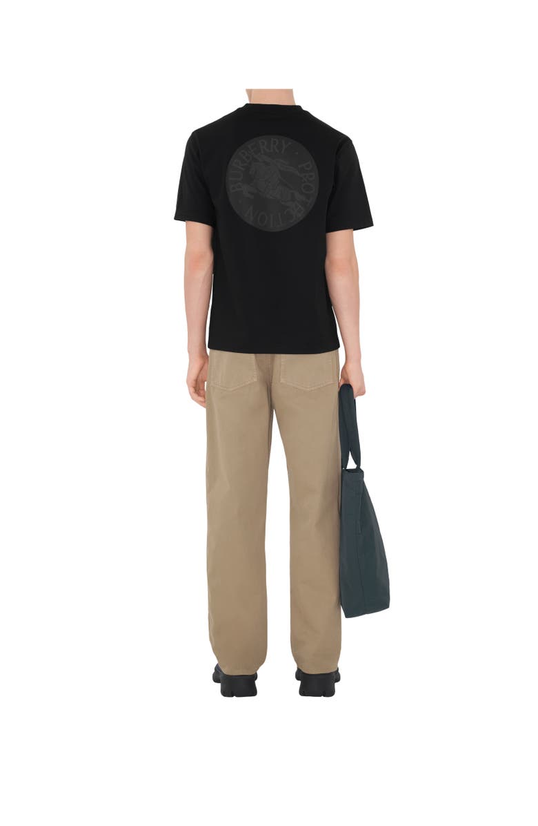 Burberry EKD Badge Cotton T-shirt, Alternate, color, Black