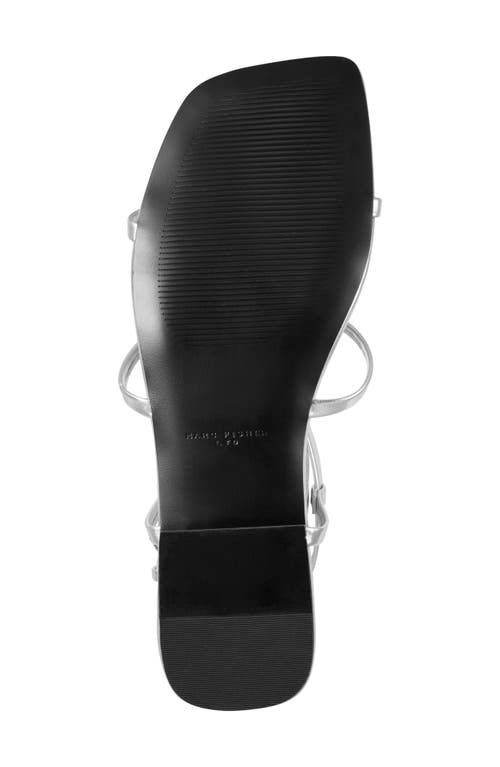 Marc Fisher Ltd Marris Sandal In Metallic Silver