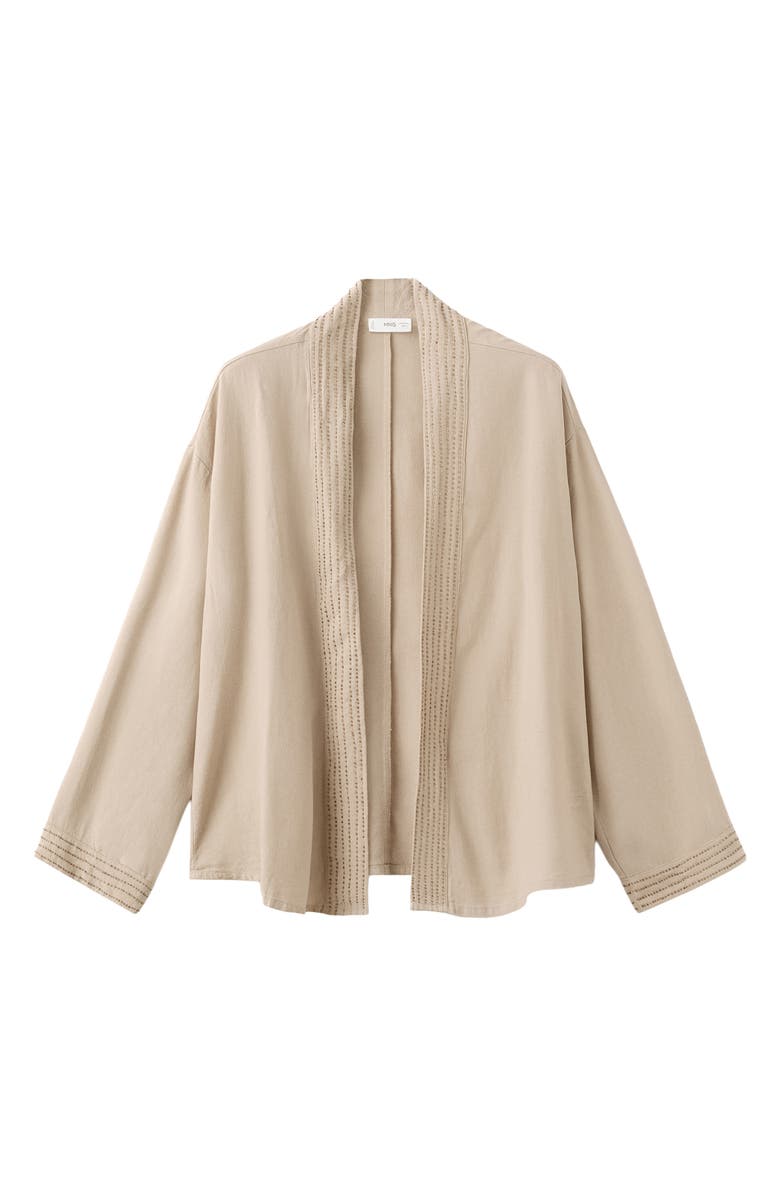 MANGO TEEN Bead Detail Open Jacket, Main, color,