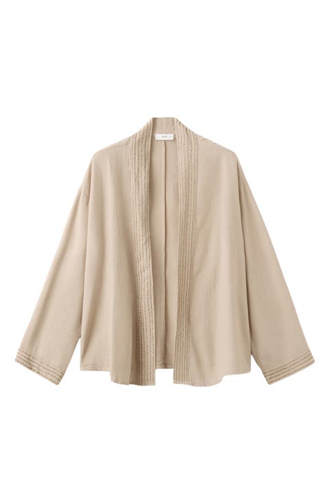 Bead Detail Open Jacket