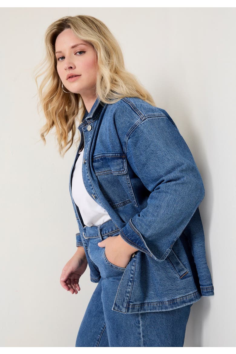 Denim Utility Jacket, Alternate, color, VINTAGE MEDIUM WASH