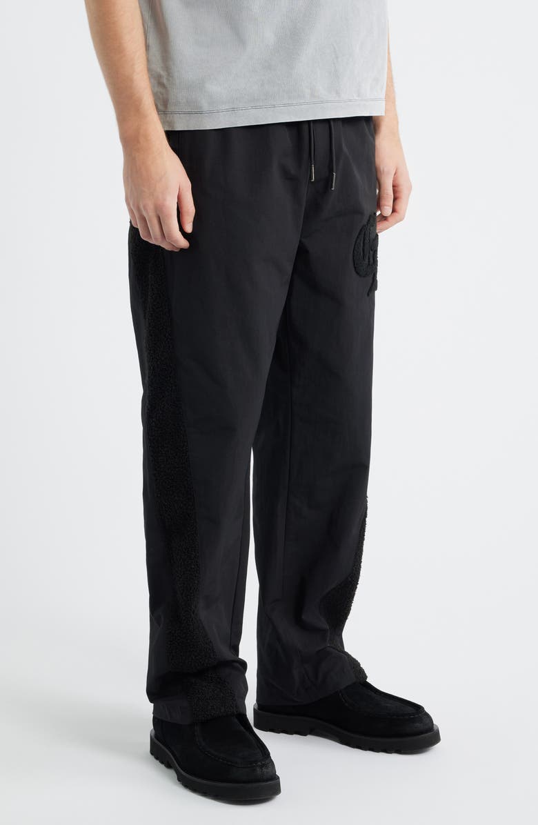 CRIMINAL DAMAGE Logo Appliqué Track Pants, Alternate, color, Black