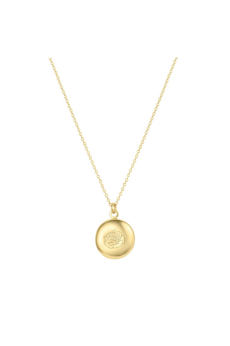 Ruby Birth Flower Necklace, Main, color, Gold / June