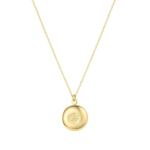 Ruby Birth Flower Necklace