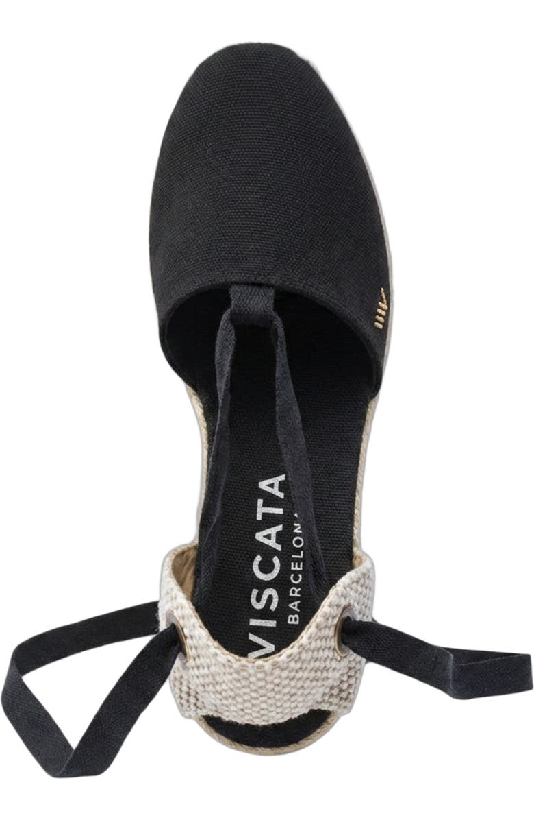 VISCATA Escala Canvas Espadrille Wedges, Alternate, color, Black