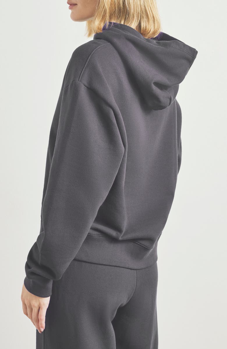 Splendid Laguna Lounge Cotton Hoodie, Alternate, color, Lead Black