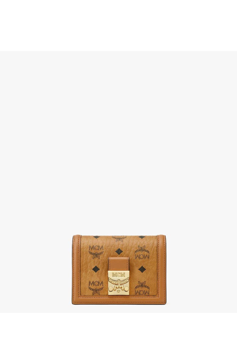 MCM Tracy Wallet in Visetos, Main, color, Cognac