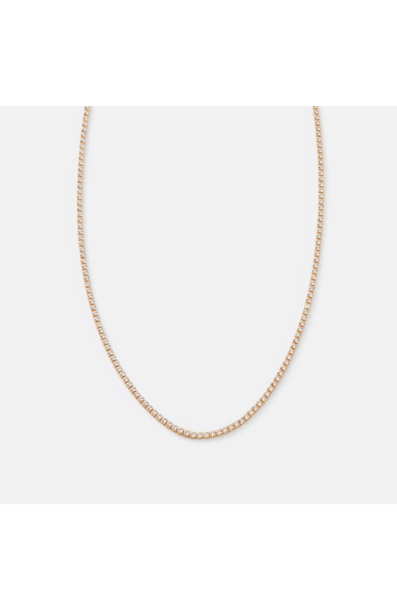 Sara Patino White Topaz Tennis Necklace, Main, color, Gold