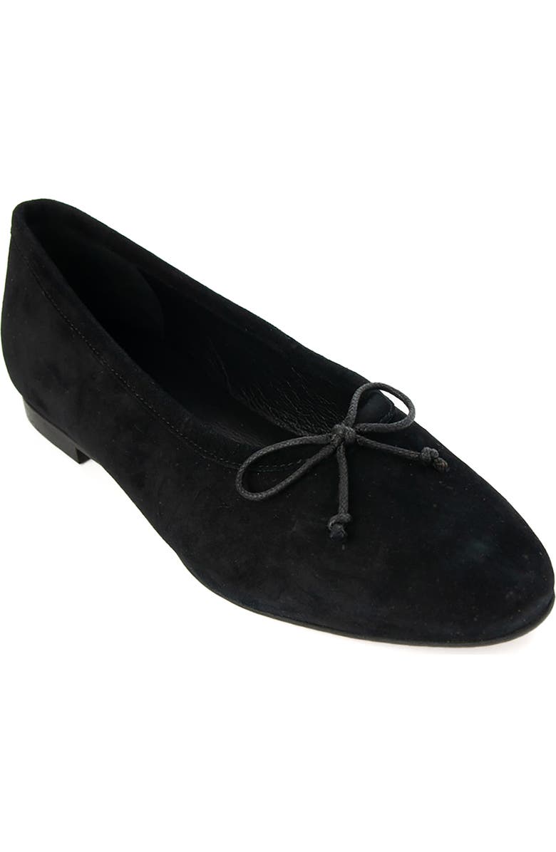 Menina Step Amelie Leather Ballet Flat, Alternate, color, Black Suede