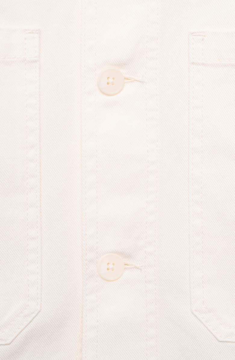 MANGO Lightweight Twill Chore Coat, Alternate, color, Off White