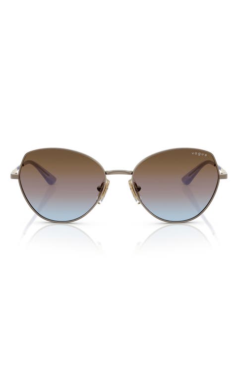 56mm Gradient Oval Sunglasses