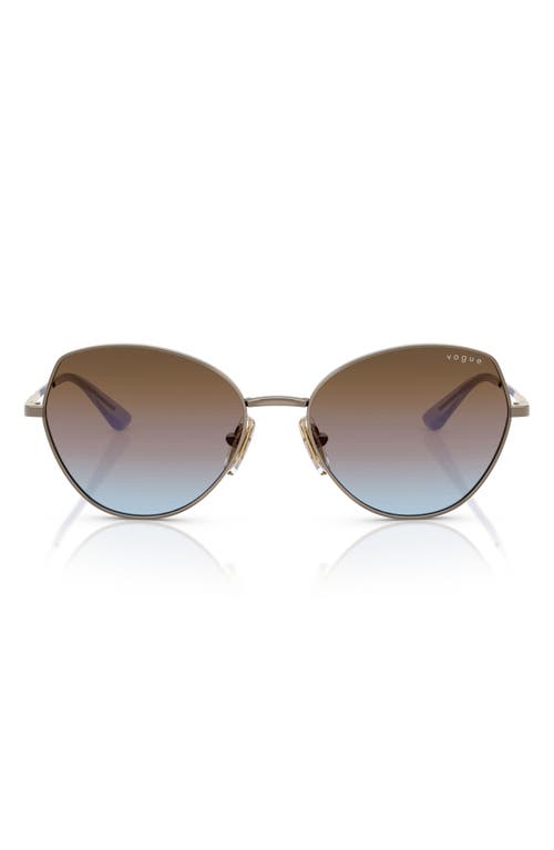 Vogue 56mm Gradient Oval Sunglasses In Light Brown