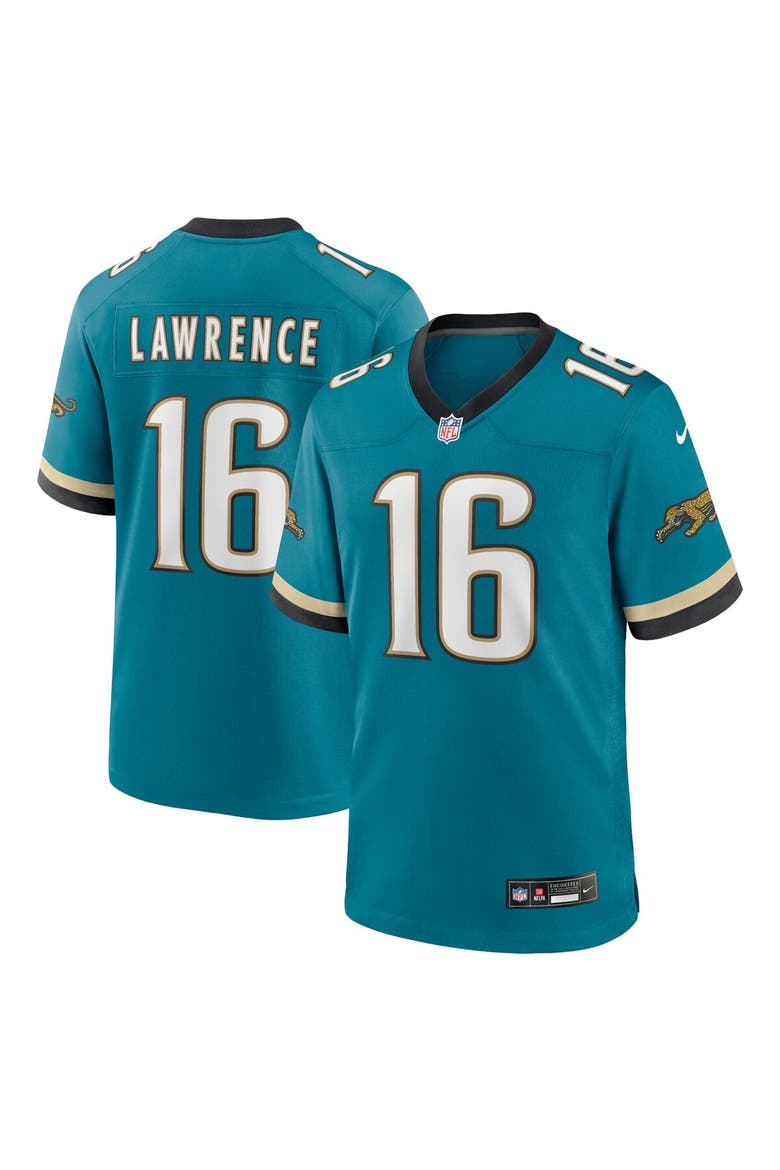 Men's Nike Trevor Lawrence Teal Jacksonville Jaguars Prowler Throwback Player Game Jersey, Main, color, Teal