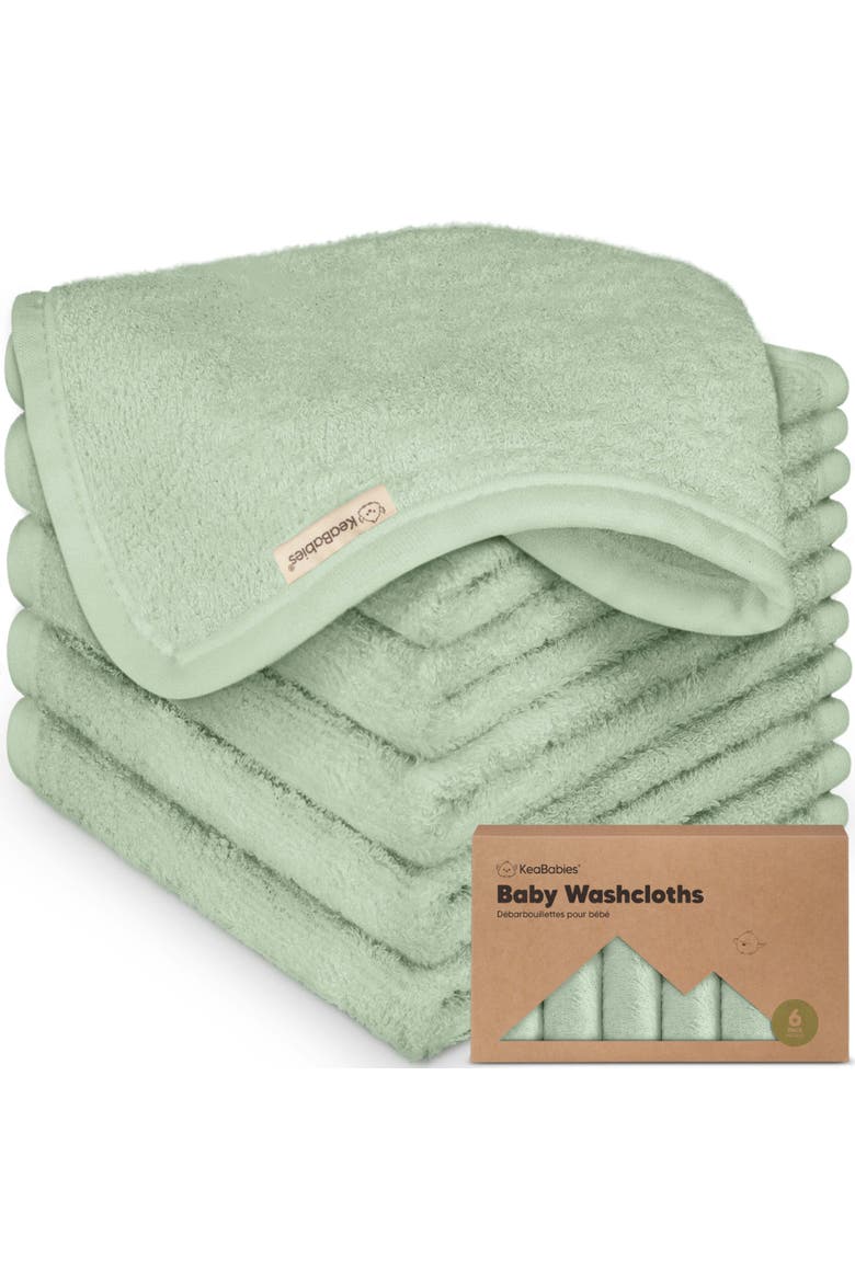 Deluxe Baby Washcloths, Main, color, Pistachio