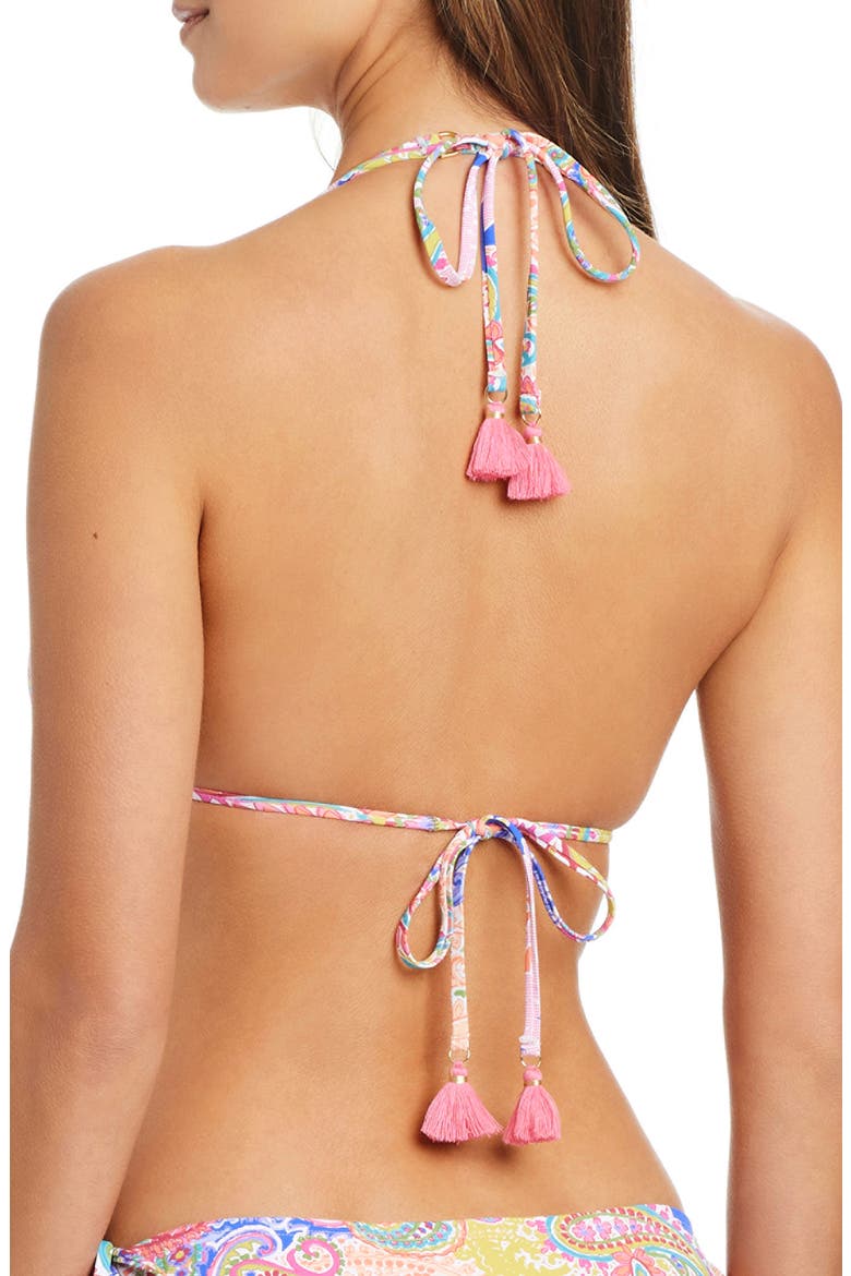 Triangle Bikini Top, Alternate, color, PINK MULTI