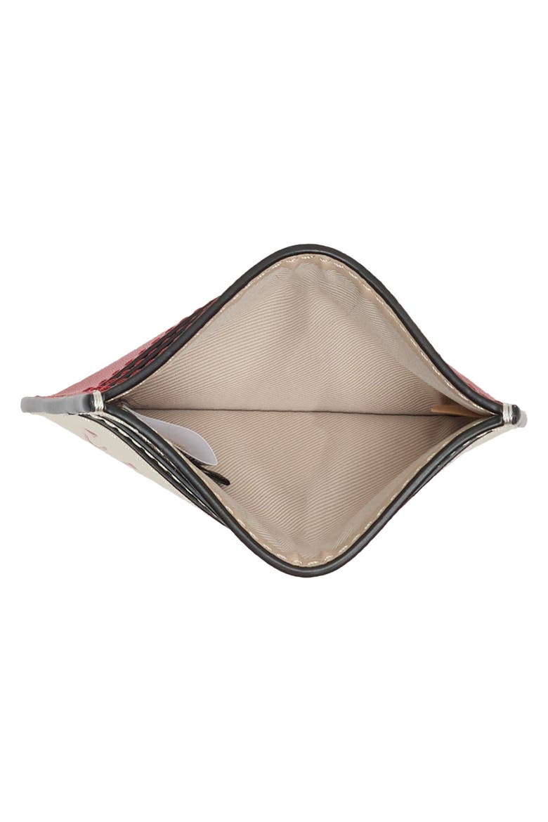 The Faux Leather Card Case, Alternate, color, MARSHMALLOW MULTI