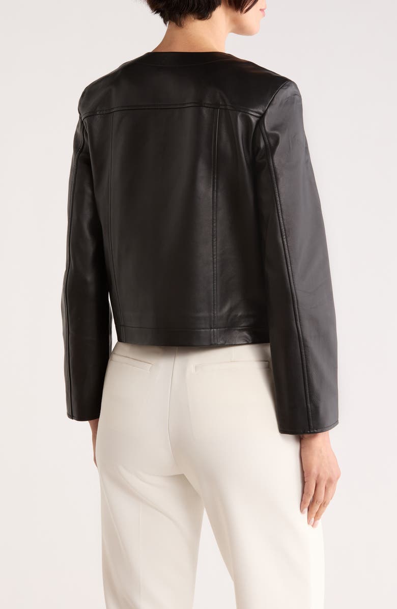 Theory St. Crop Leather Jacket | Nordstromrack