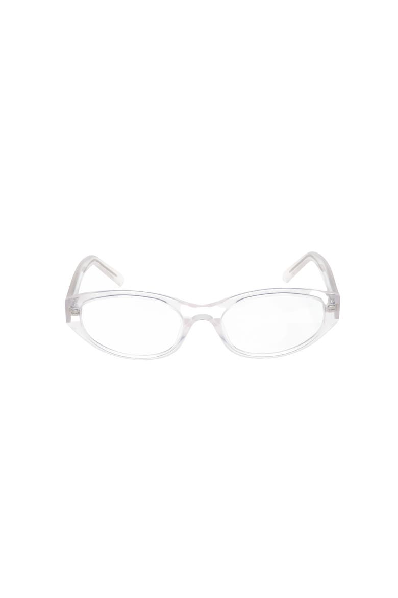 54mm Round Optical Glasses, Main, color, WHITE