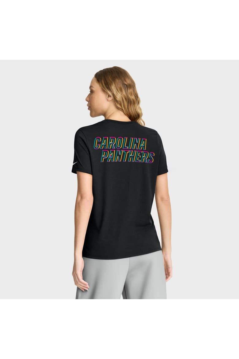 Women's Nike Black Carolina Panthers 2025 NFL Crucial Catch Tri-Blend Dri-FIT T-Shirt, Alternate, color, Black