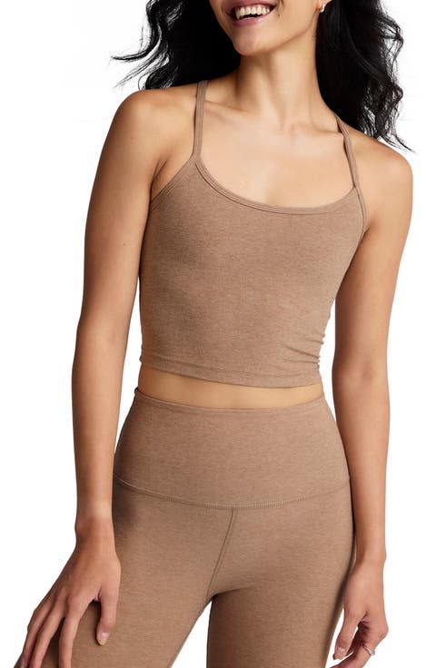 Space Dye Slim Racerback Crop Tank (Regular & Plus)