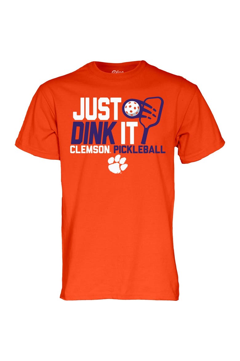 Men's Blue 84  Orange Clemson Tigers Just Dink It Pickleball T-Shirt, Alternate, color, Orange