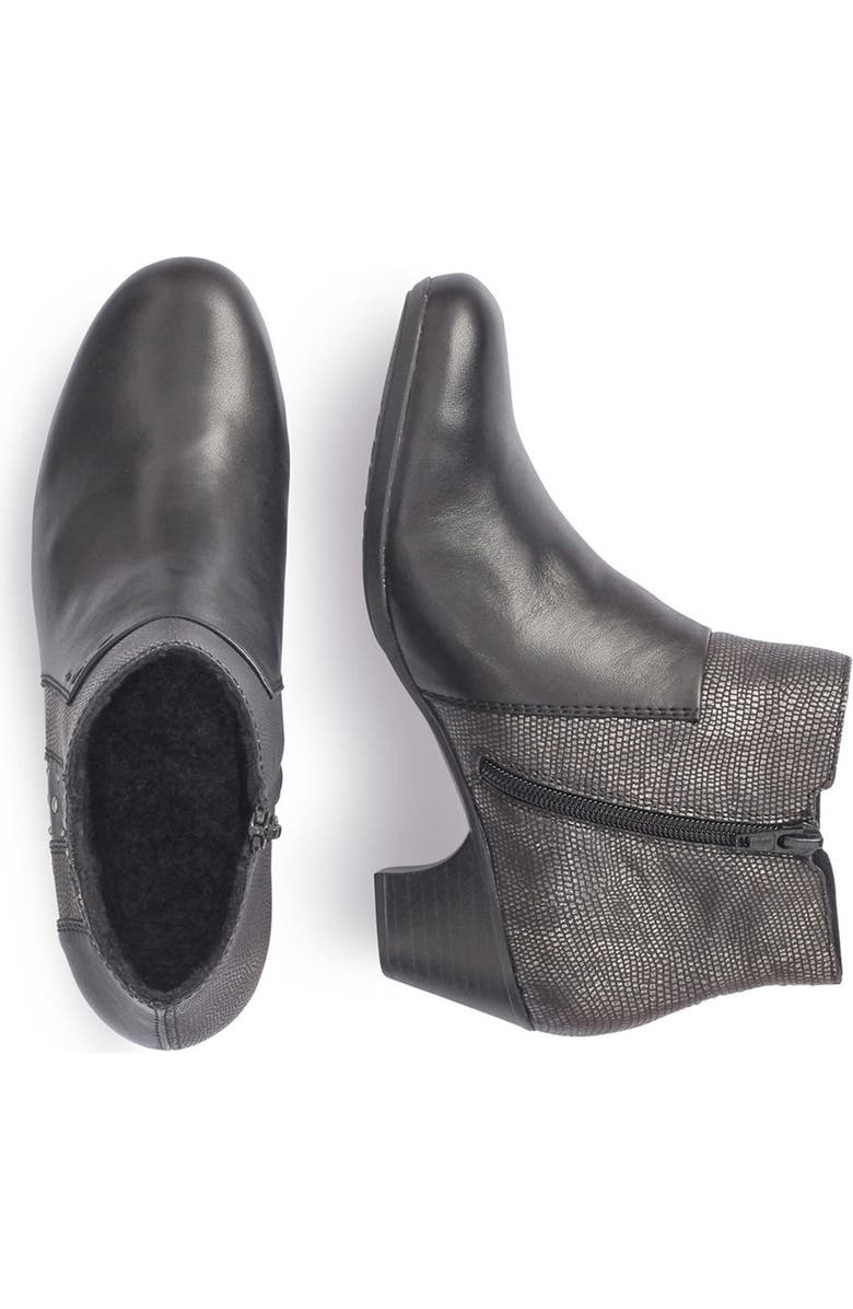 Rieker Sarah Embossed Snake Skin Stud Boot, Alternate, color,