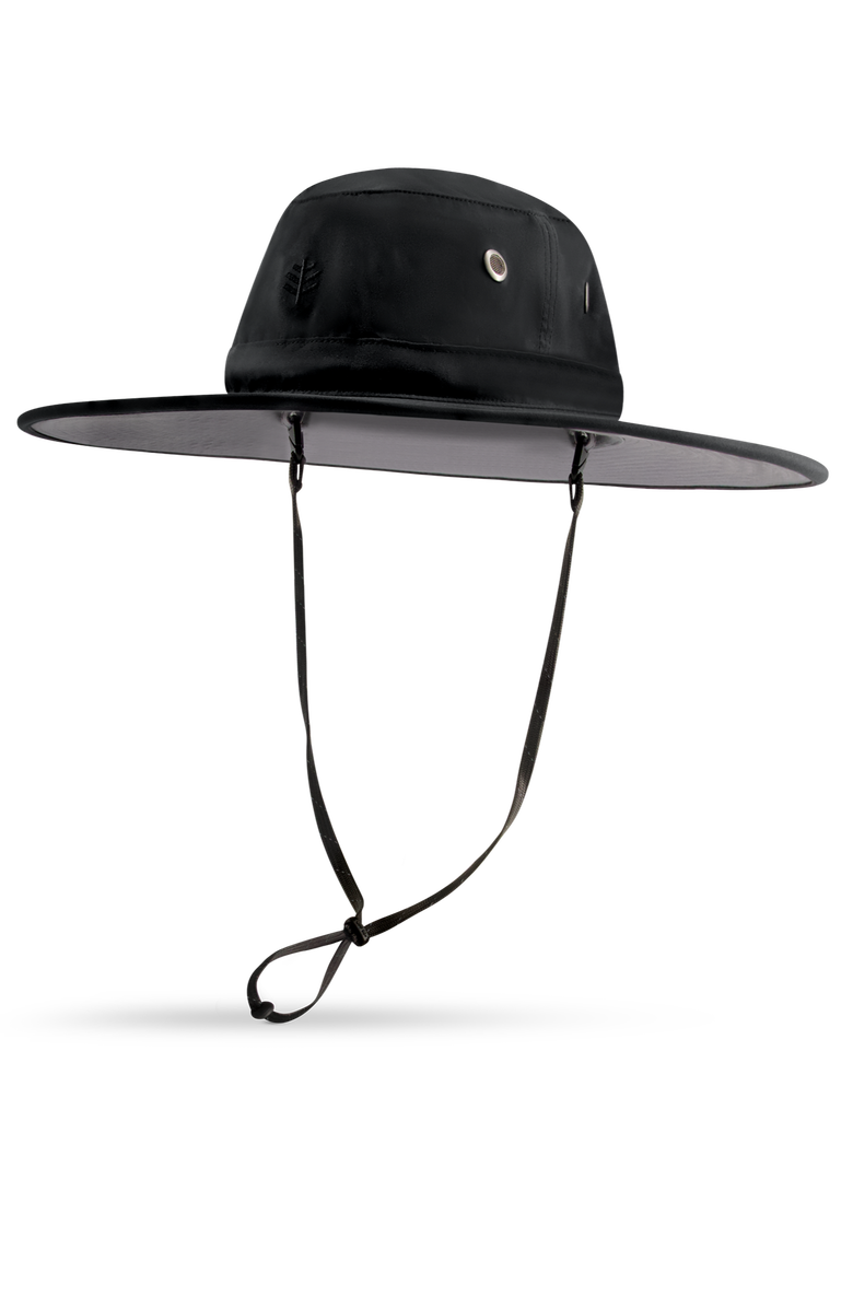 Coolibar Wide Brim Hiking Hat - UPF 50+ Sun Protection - Leo, Main, color, Black