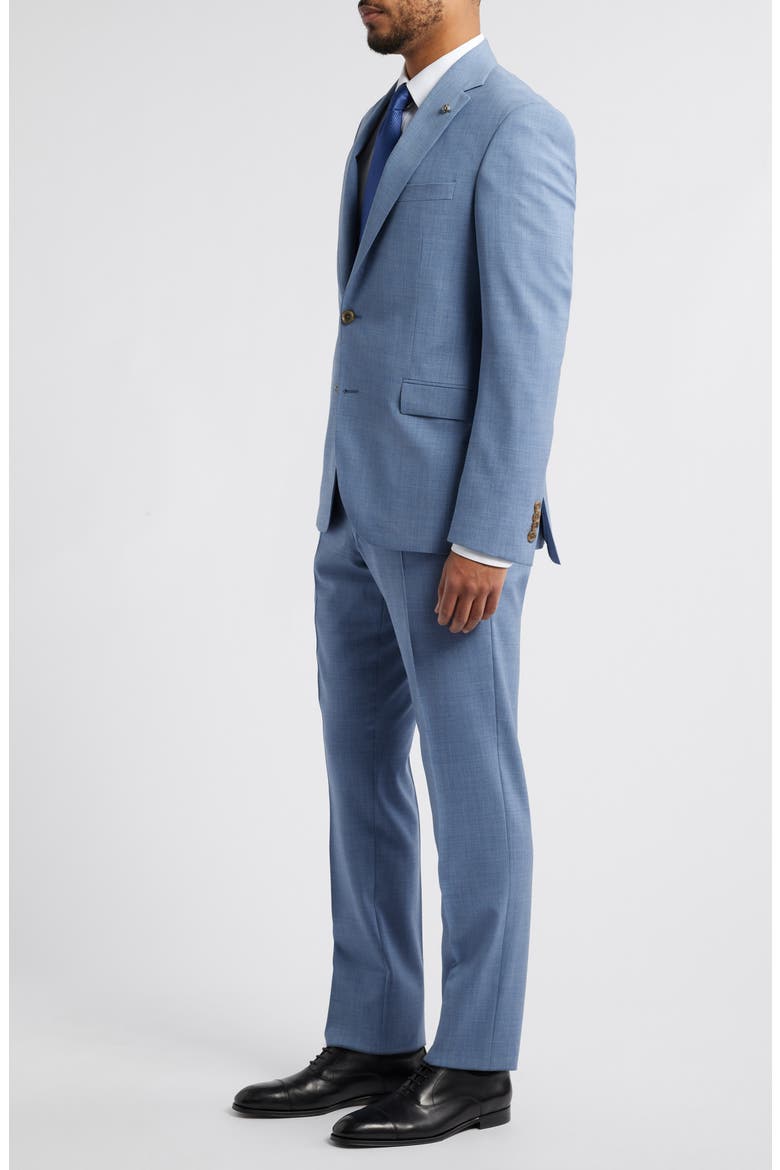 Esprit Blue Mixy Check Stretch Wool Suit, Alternate, color, LIGHT BLUE