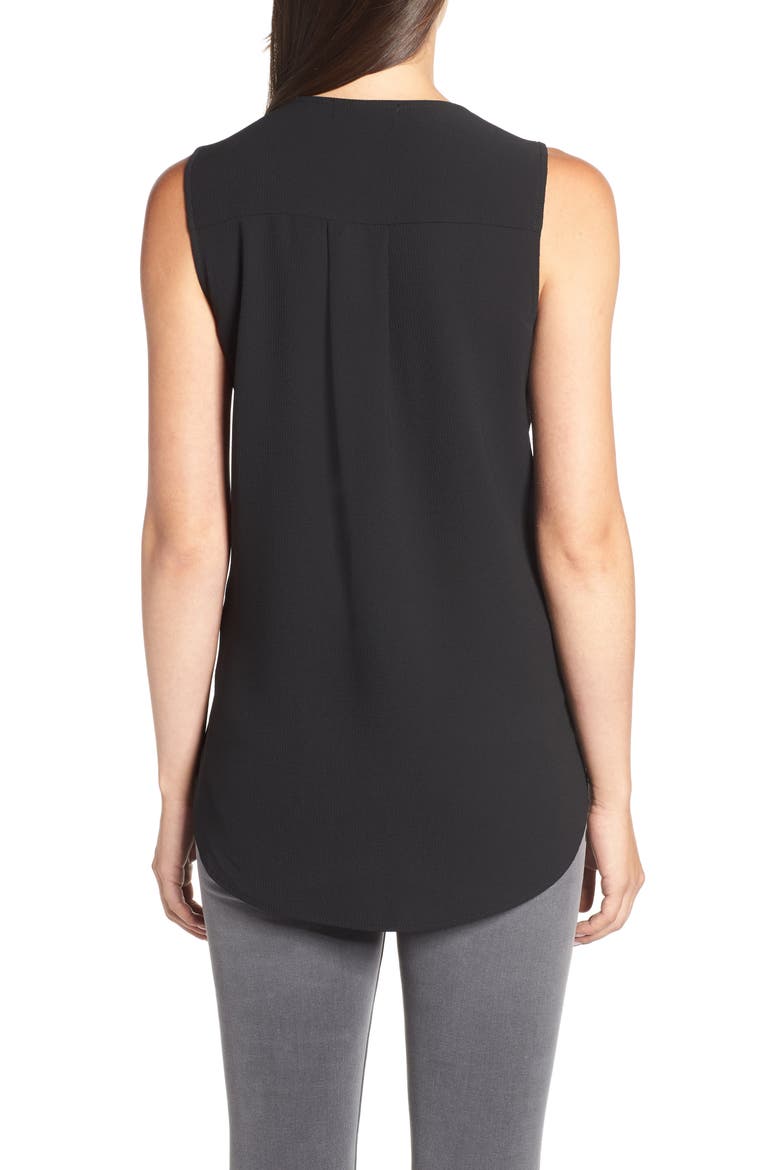 V-Neck Shell, Alternate, color, BLACK