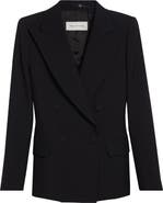 Dries Van Noten Beaura Double Breasted Wool 
Mohair Twill Blazer