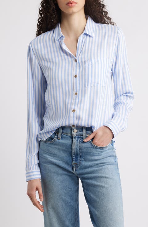 Candace Stripe Button-Up Shirt