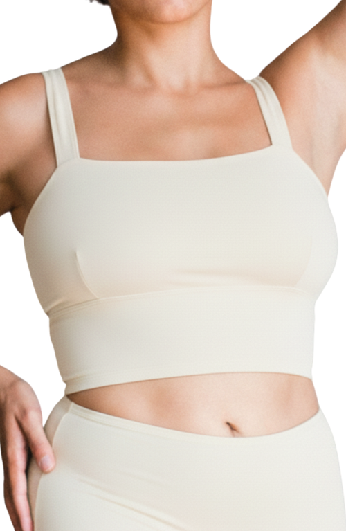 Proclaim Organic Cotton Square Neck Bralette In Animal Print