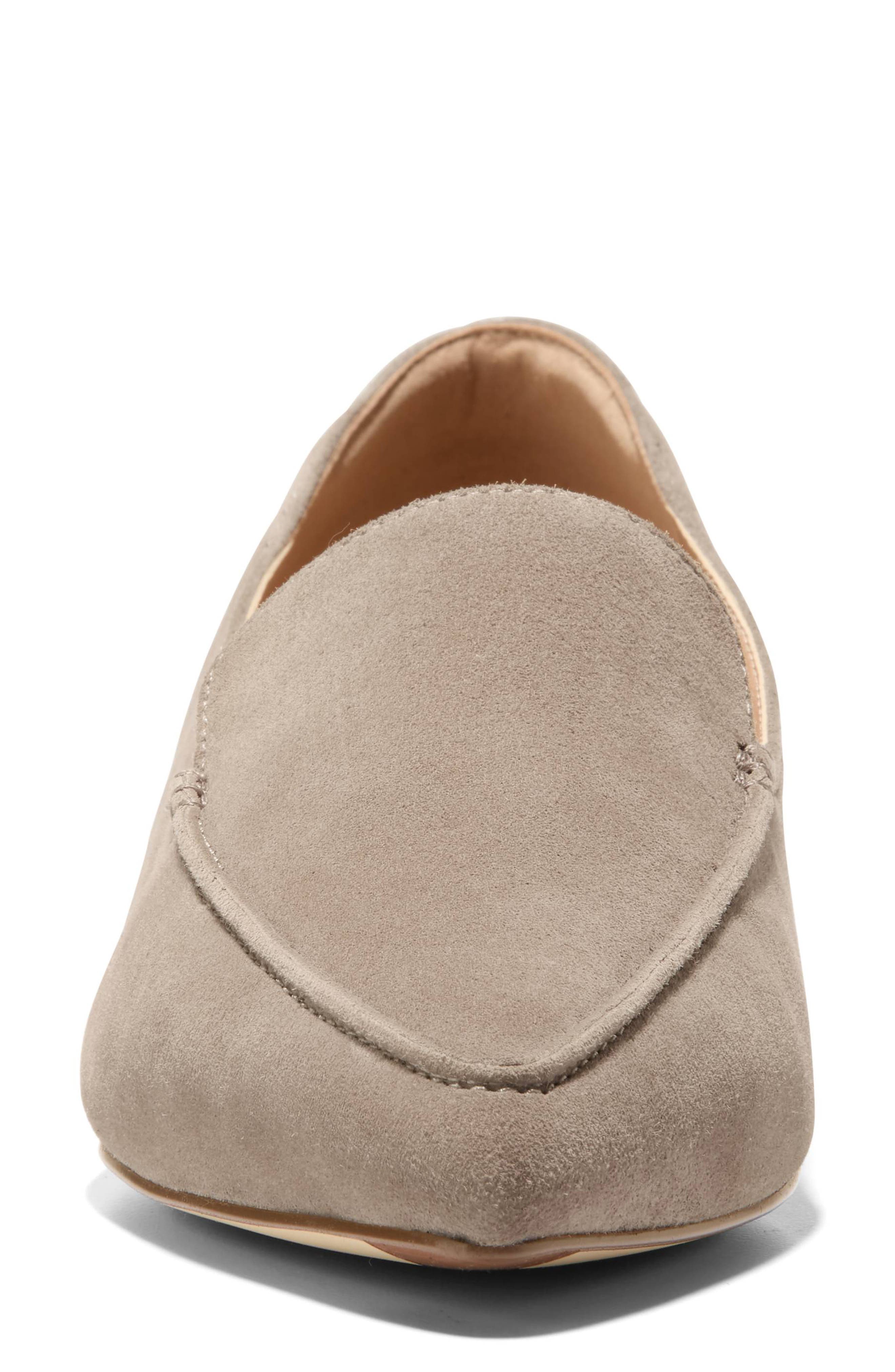 Cole Haan Valentina Pointed Toe Loafer, Alternate, color, Irish Cream Suede