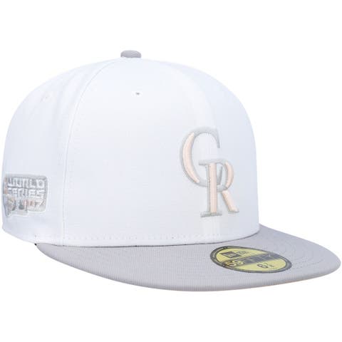 Men's New Era White/Gray Colorado Rockies 2007 World Series Side Patch Undervisor 59FIFTY Fitted Hat