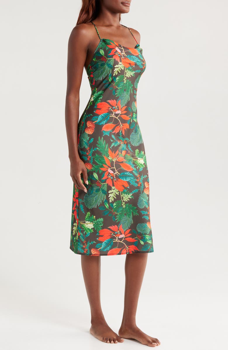 KILO BRAVA Cowl Neck Slip, Alternate, color, Holly Jolly