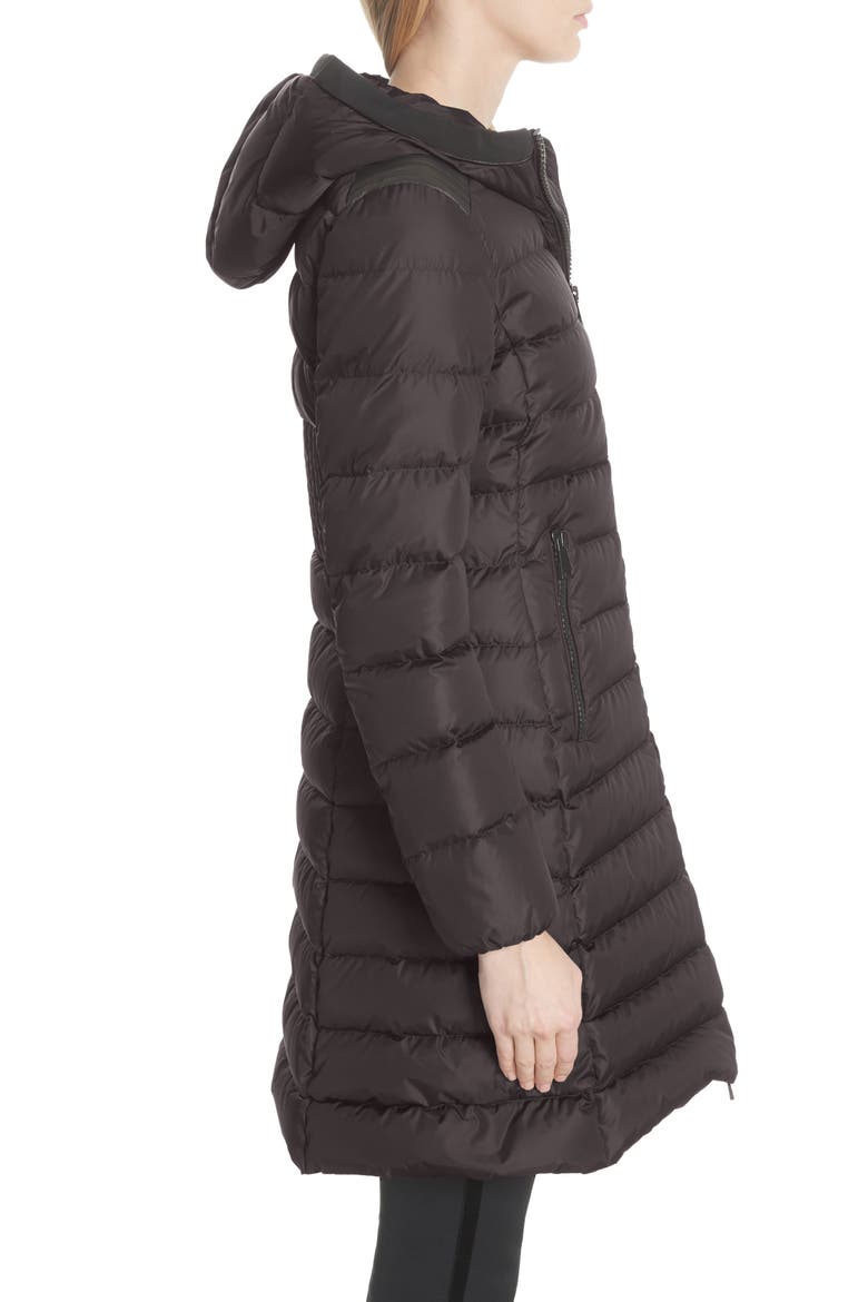Taleve Hooded Quilted Down Coat, Alternate, color, GREY